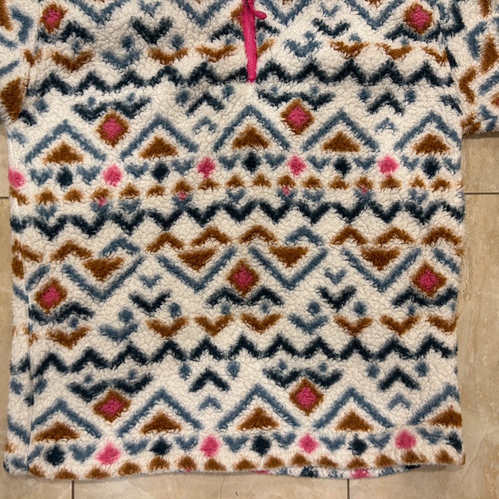 Eddie Bauer Soft Plush Extra Warm Quarter Zip Multicolor Pullover Sweatshirt - Picture 5 of 8